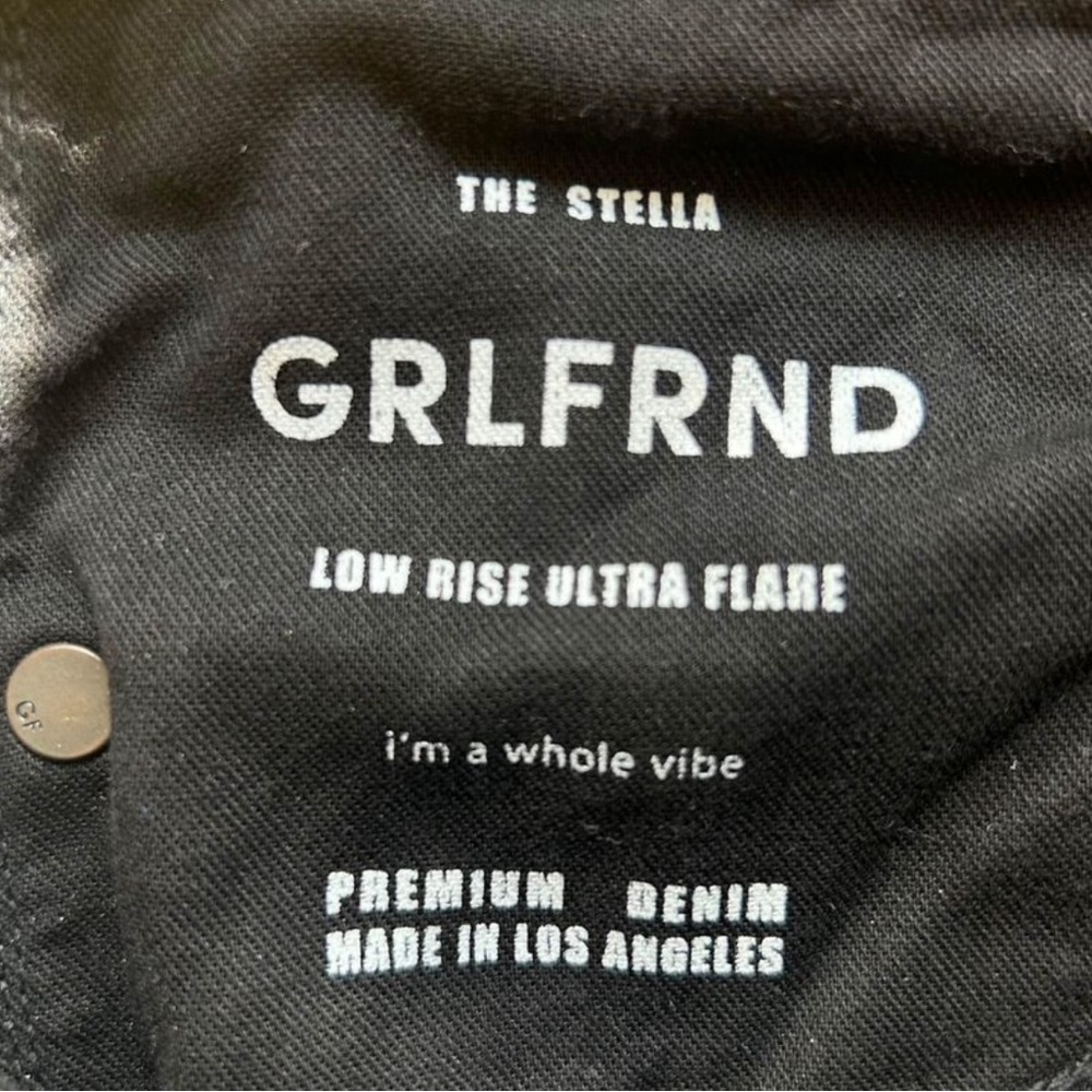 GRLFRND "The Stella" Low-Rise Ultra Flare Denim Skirt Size 26 - Picture 5 of 6